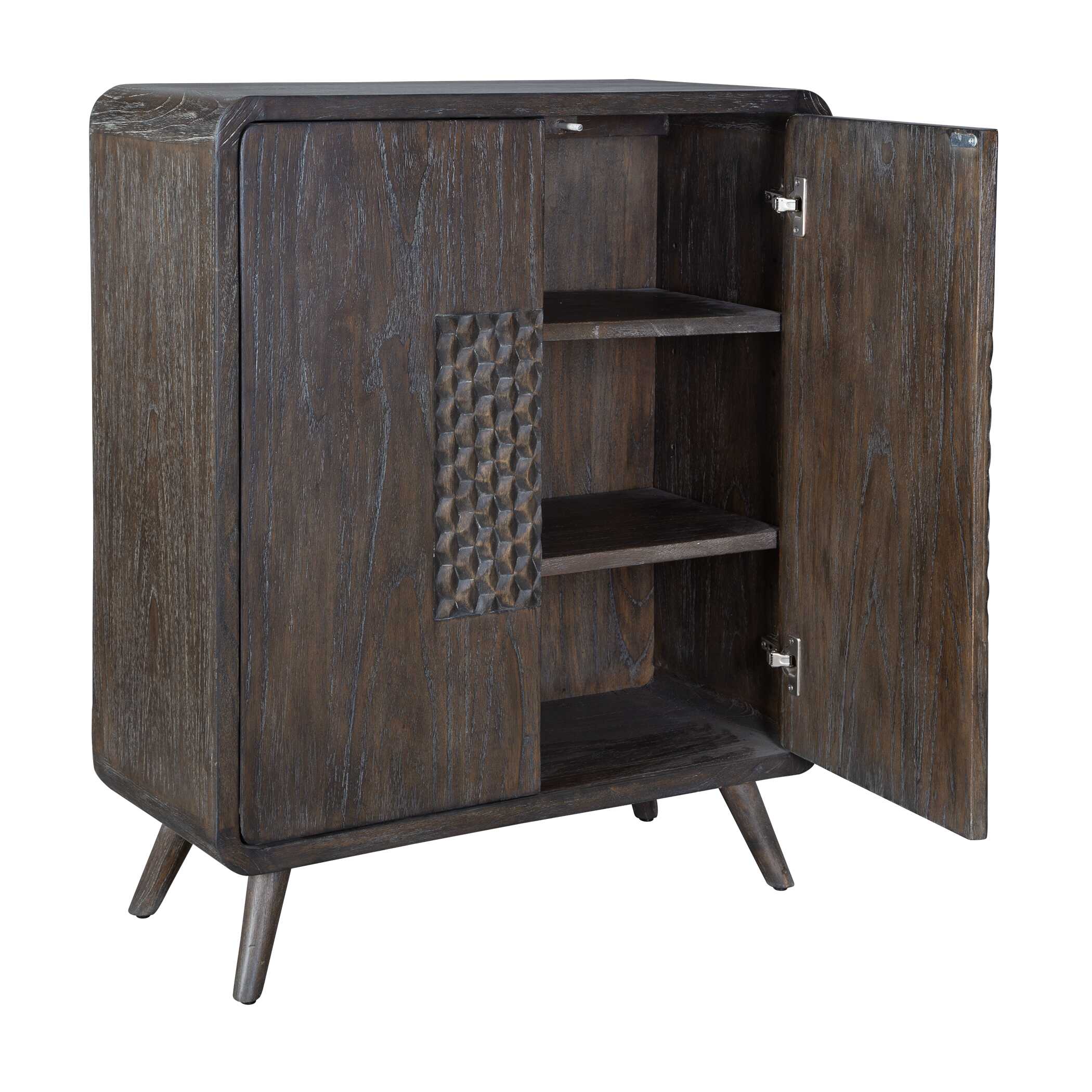 Hausen 2 Door Mid-Century Cabinet, Furniture by Uttermost, 29" width x 35" height x 18" depth View 5