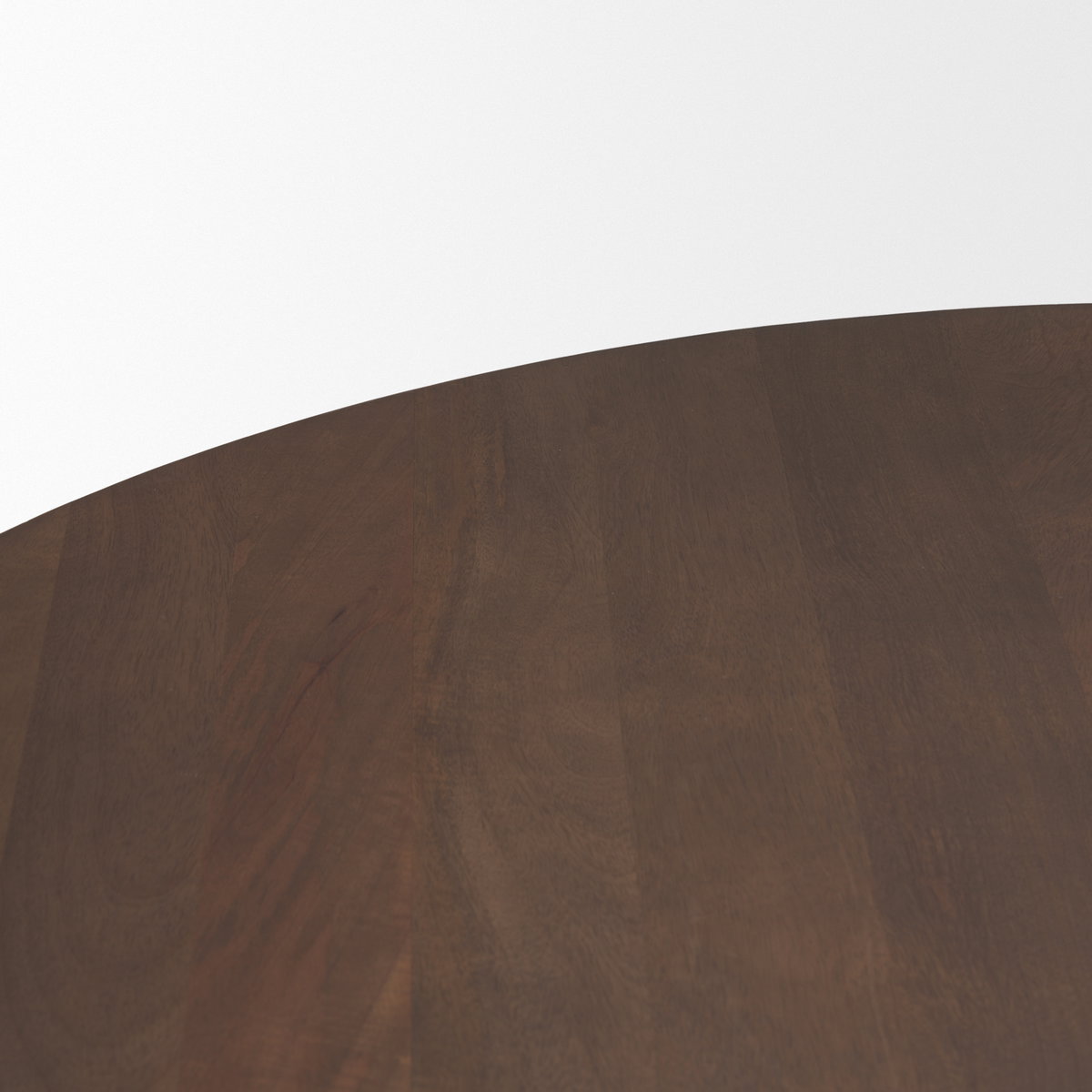 Swanson 60' Dark Brown Wood Round Pedestal Dining Table, by Mercana, 60" length x 60" width x 30" height View 7