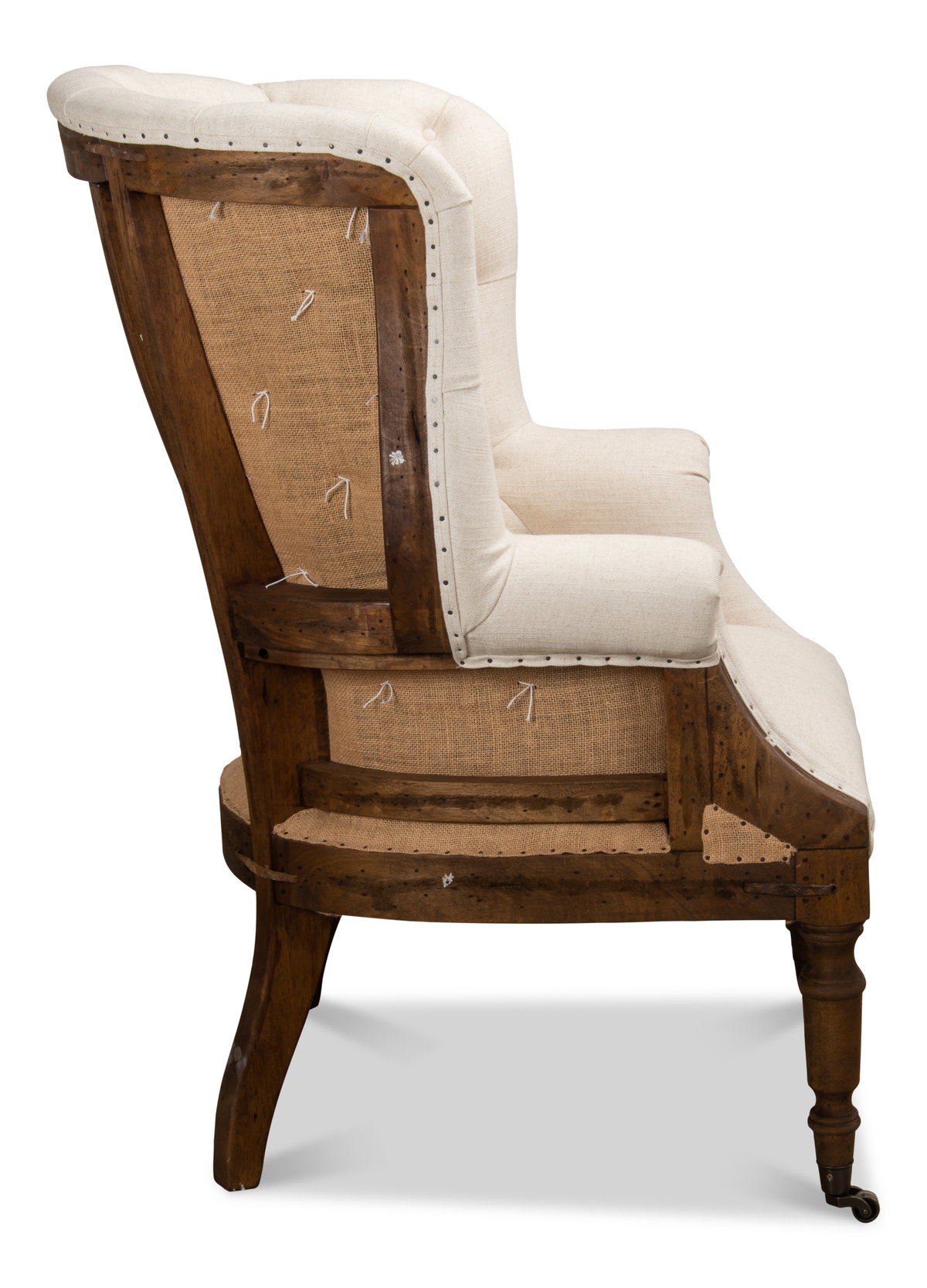 Irish Chair, by Sarreid, 2'9" length x 2'8" width x 3'8" height View 3