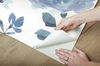 Watercolor Blooms Blue Peel & Stick Wallpaper, by York Wall, 20' length x 2'3" width x 0.02" depth thumbnail 4