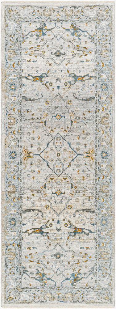 Dresden Machine Woven Rug, by Surya, 7'2.61" length x 2'7.5" width
