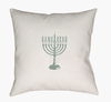 Hanukkah Menorah Accent Pillow, Decorative Pillow by Surya, 18" length x 18" width thumbnail