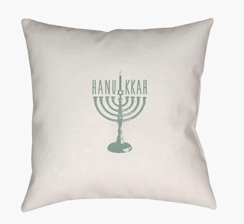 Hanukkah Menorah Accent Pillow
