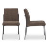 Danny Dining Chair Dark Brown Set Of Two, by Moe's Home, 18.7" width x 33.9" height x 23.6" depth thumbnail 3