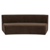 Naomi Concave Sofa Dark Brown, Sectional Sofa by Moe's Home, 80.7" width x 28.3" height x 39" depth thumbnail 1