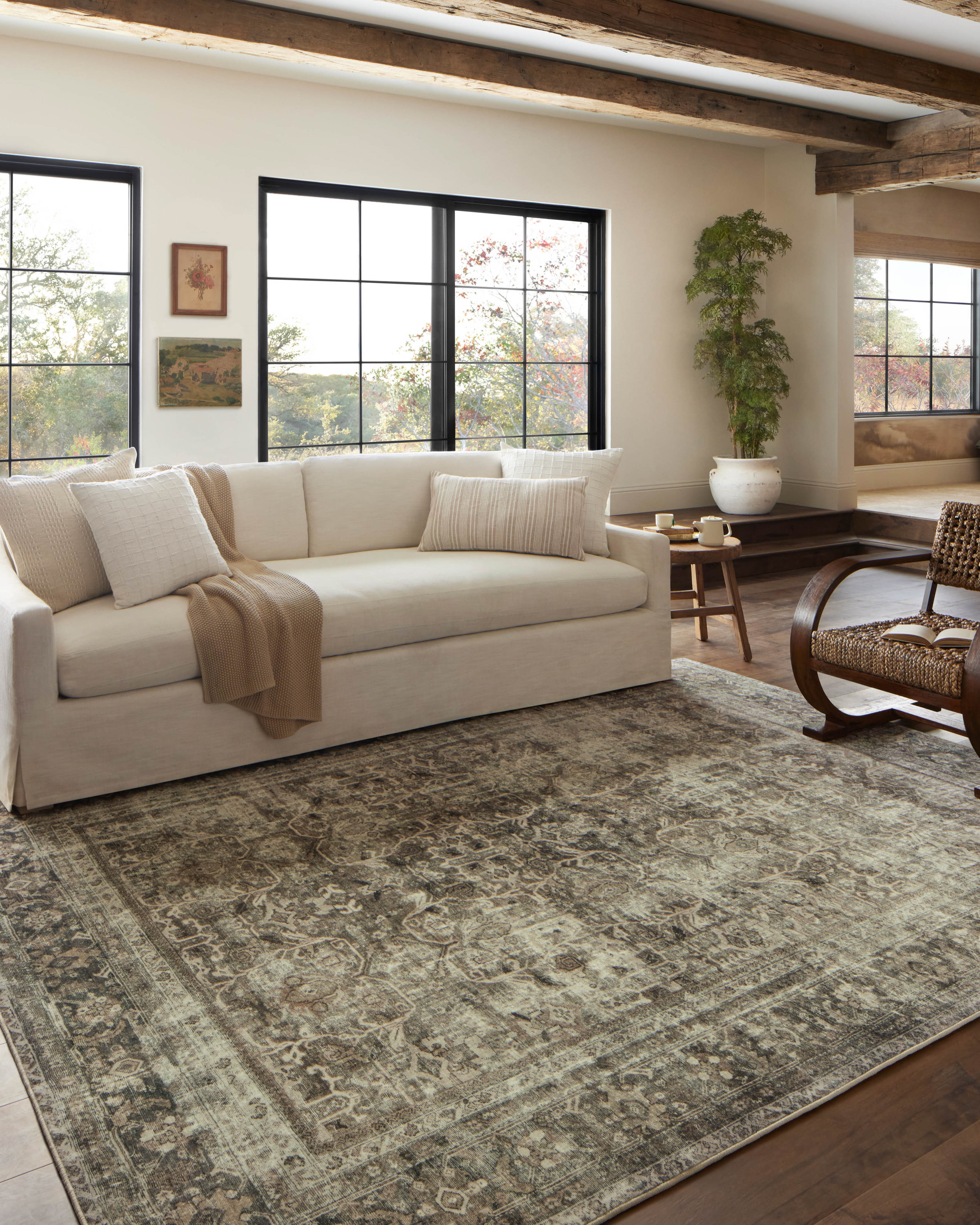 Magnolia Home by Joanna Gaines x Loloi Cameron Pillow, Decorative Pillow, 22" length x 22" width View 2