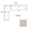 Warner Oatmeal 3 Piece Sofa Set with Corner Piece thumbnail 1