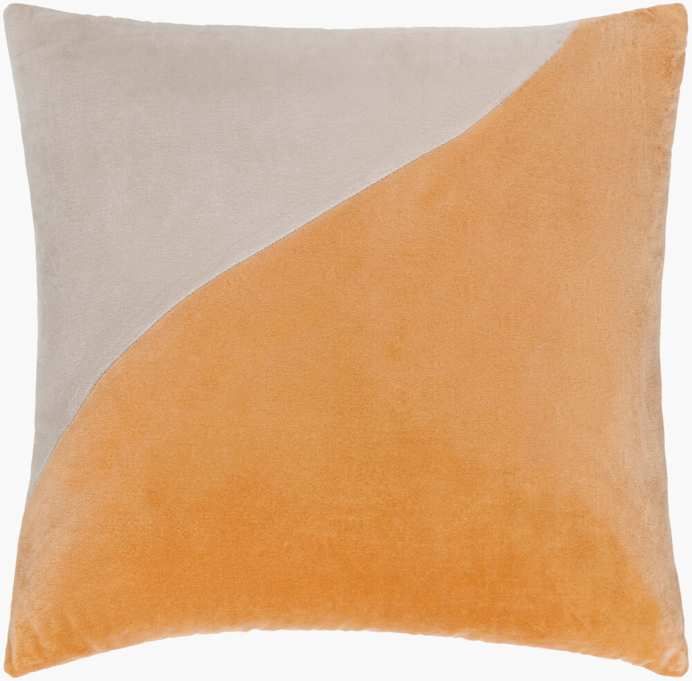 Cotton Velvet Accent Pillow, Decorative Pillow by Surya, 18" length x 18" width