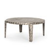Randy Silver Nickel Cast Aluminum Metal Coffee Table, by Mercana, 37.8" length x 18.9" width x 37.8" height thumbnail 1