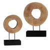 Ashlea Wooden Sculptures Set/2, Figurines & Statue by Uttermost, 15" width x 20.5" height x 3" depth thumbnail 1