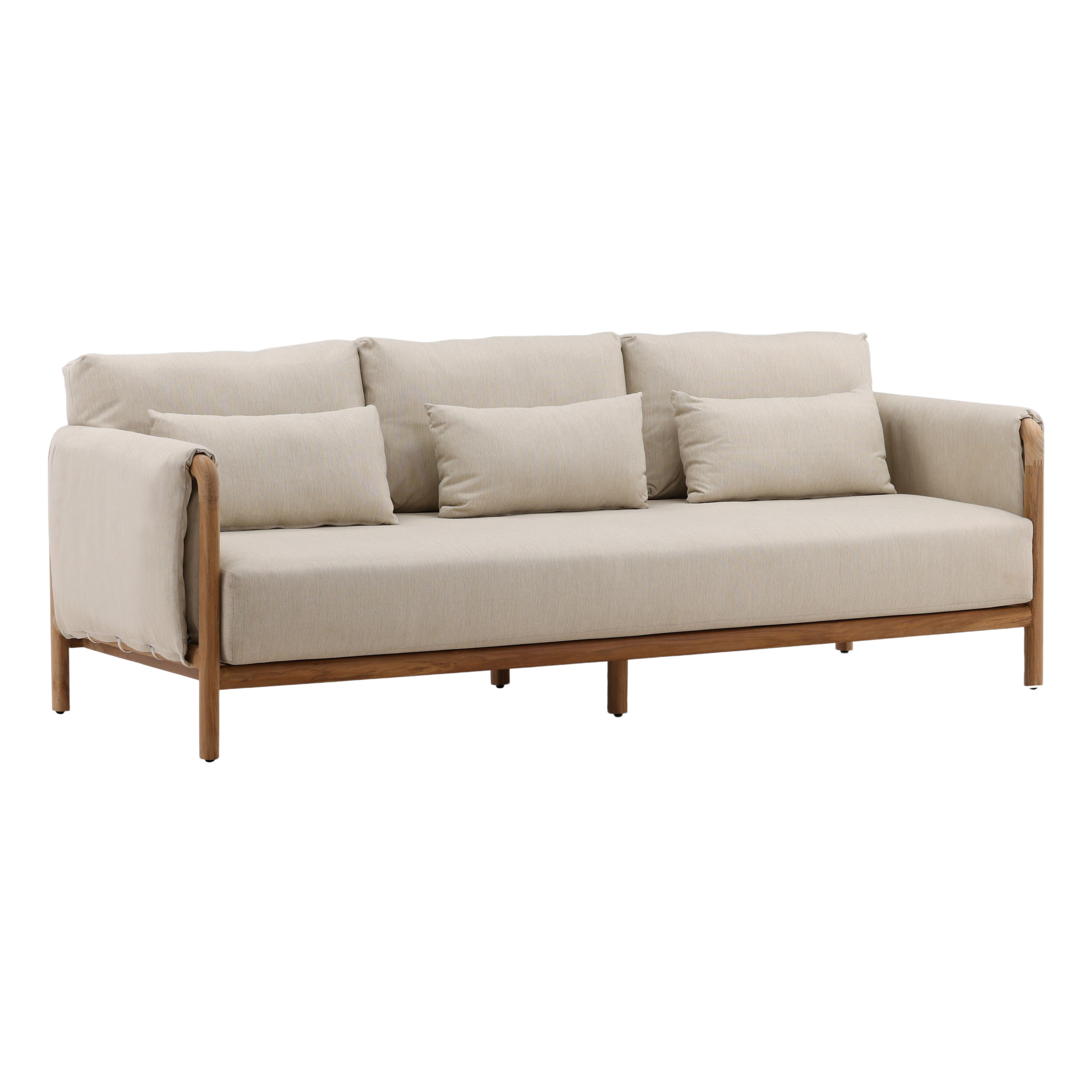 Milburne Outdoor Sofa Beige large image 