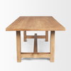 Suke 84'L x 42'W Rectangular Trestle Dining Table | Natural Wood | Seats 8, by Mercana, 84" length x 42" width x 30" height thumbnail 5