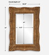 Emerson Scalloped Antique Gold Mirror, by Uttermost, 3'0.25" width x 4'3" height x 2.5" depth thumbnail 3