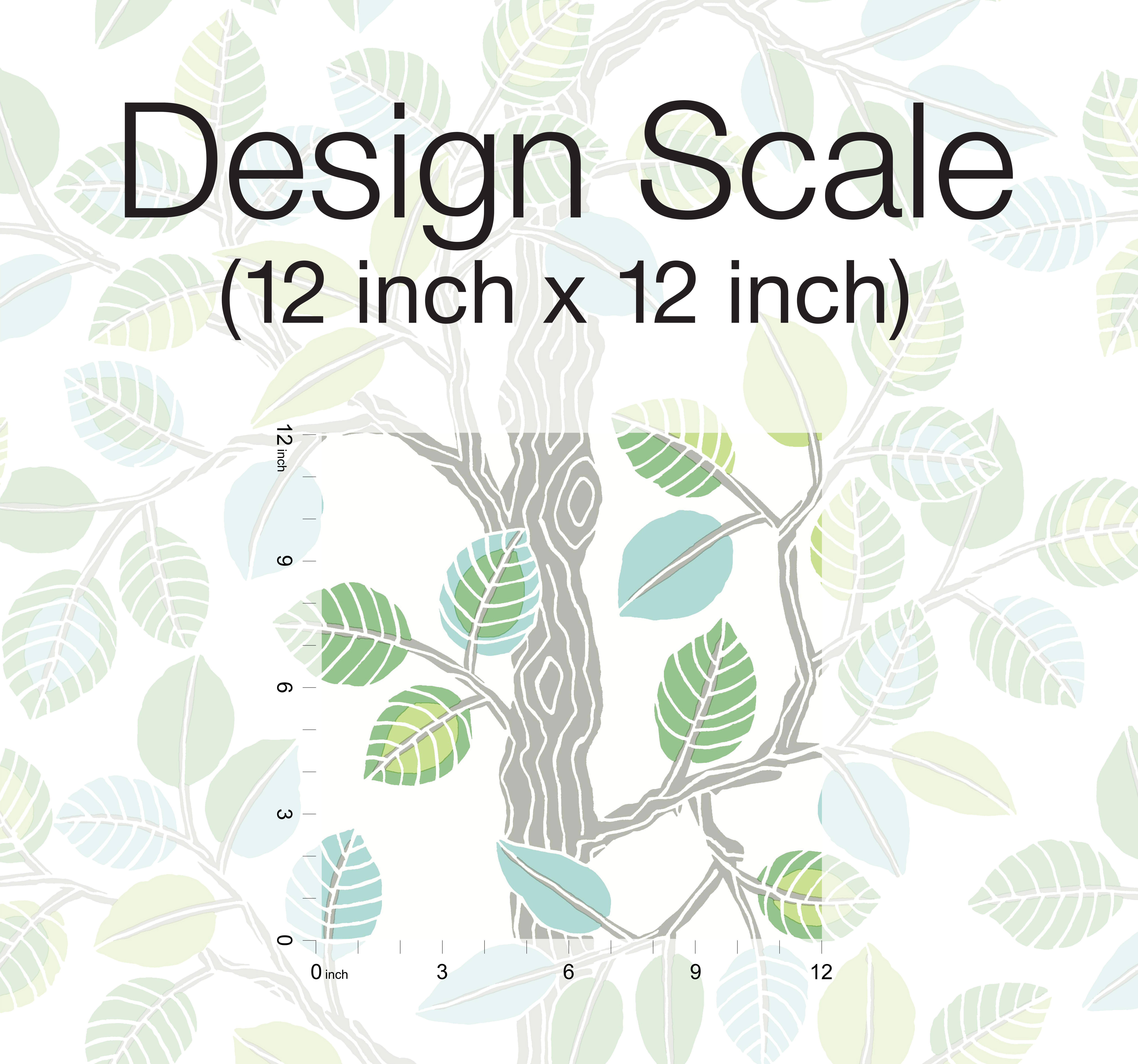 Forest Leaves Green Peel & Stick Wallpaper, by York Wall, 20' length x 1'8.5" width x 0.02" depth View 4