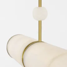 Online Designer Bedroom Anne-Marie Barton Marcell 56" Linear Chandelier with Alabaster