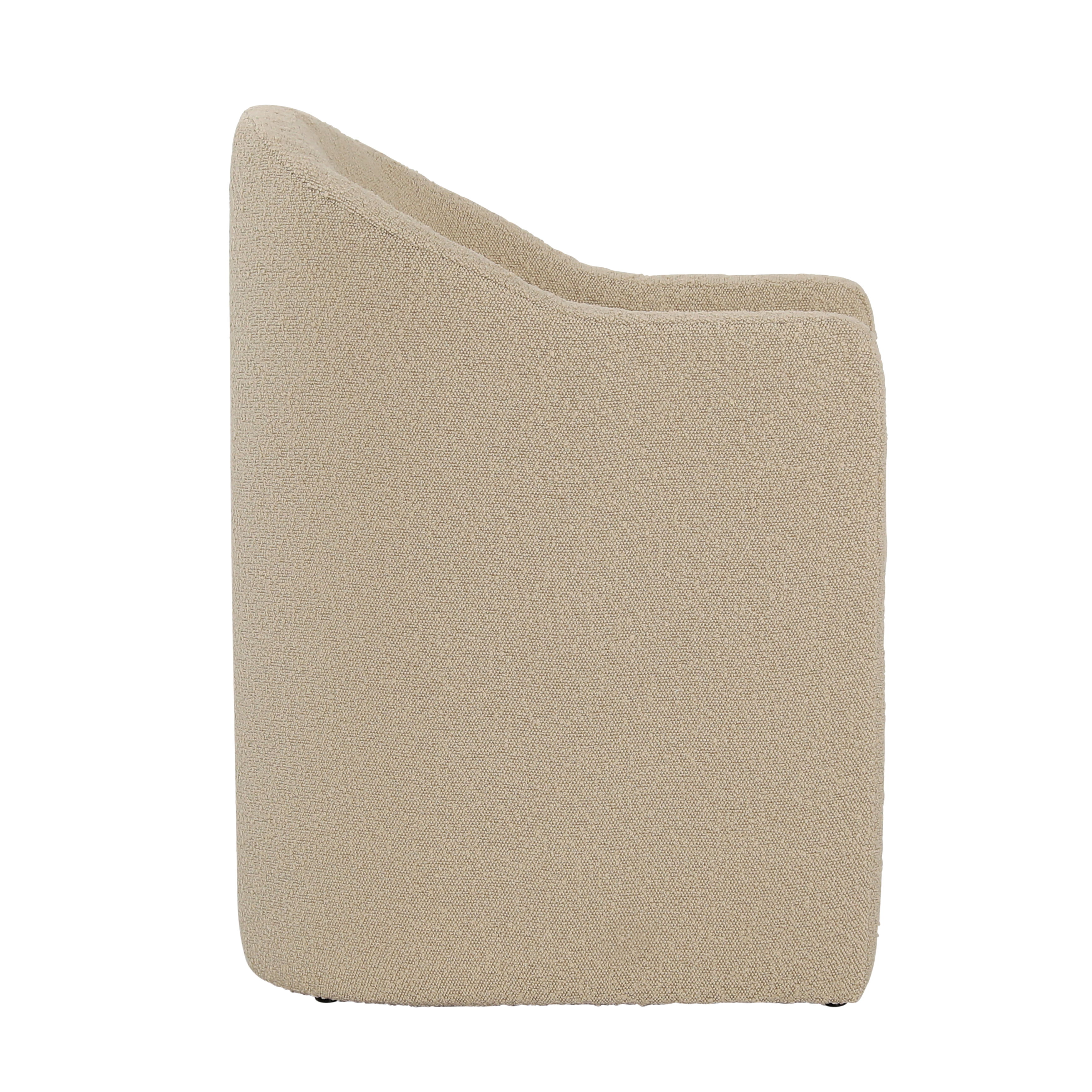 Thora Dining Chair Sand, by Dovetail, 24.38" width x 32.2" height x 24" depth View 3