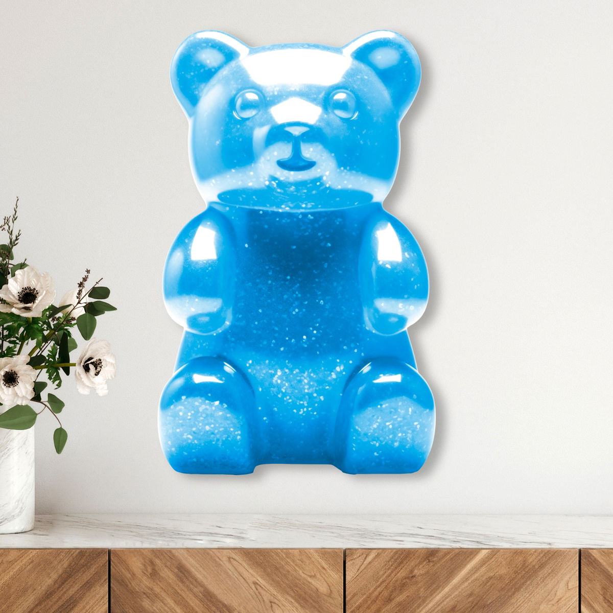 Gummy Bear Sky Blue (No Embellishment), Art by Oliver Gal,  15x10 View 2