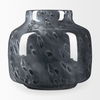 Masai Small Black Mottled Glass Vase, by Mercana, 10.31" length x 10.31" width x 9.25" height thumbnail 5