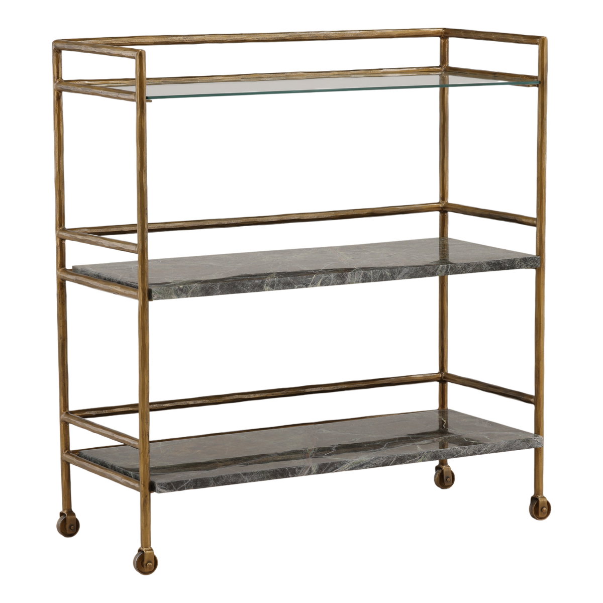 Loxley Bar Cart Brown, Bar Carts & Cabinet by Dovetail, 36" width x 39" height x 15" depth View 1