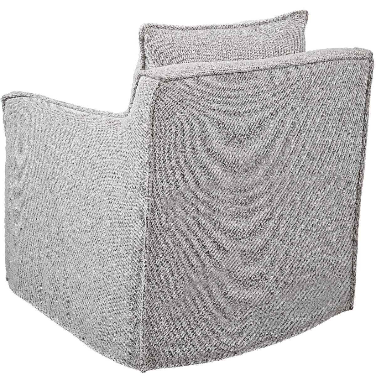 Welland Gray Swivel Chair, Accent Chair by Uttermost, 27.5" width x 28.5" height x 33.5" depth View 6