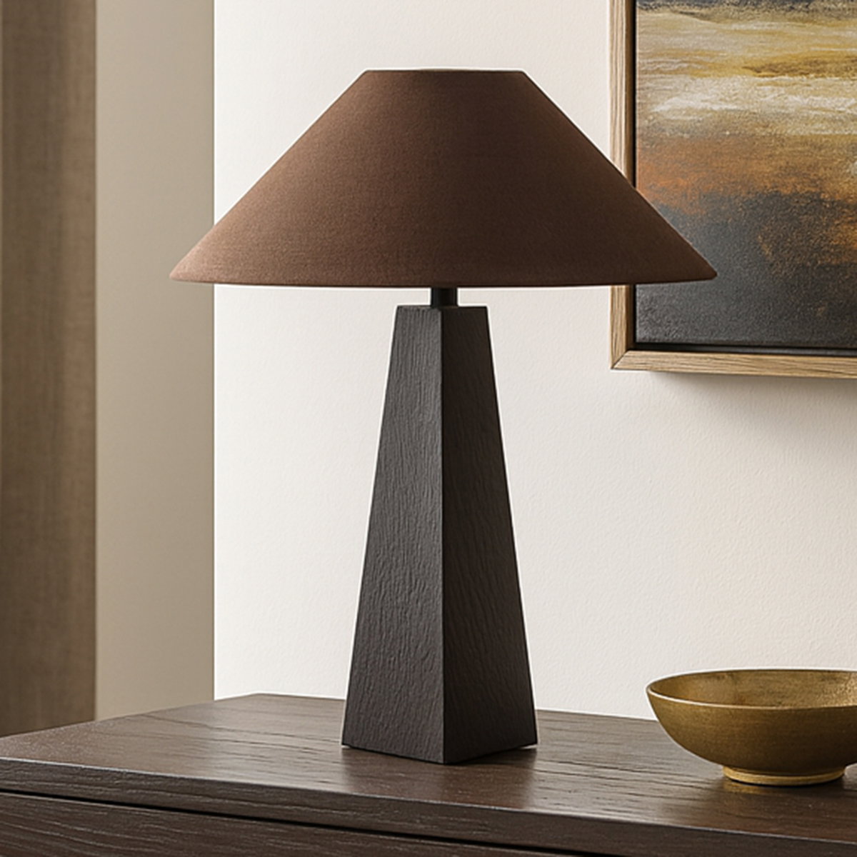 Dorsey Table Lamp Black, by Moe's Home, 15.75" width x 16.55" height x 15.75" depth View 3