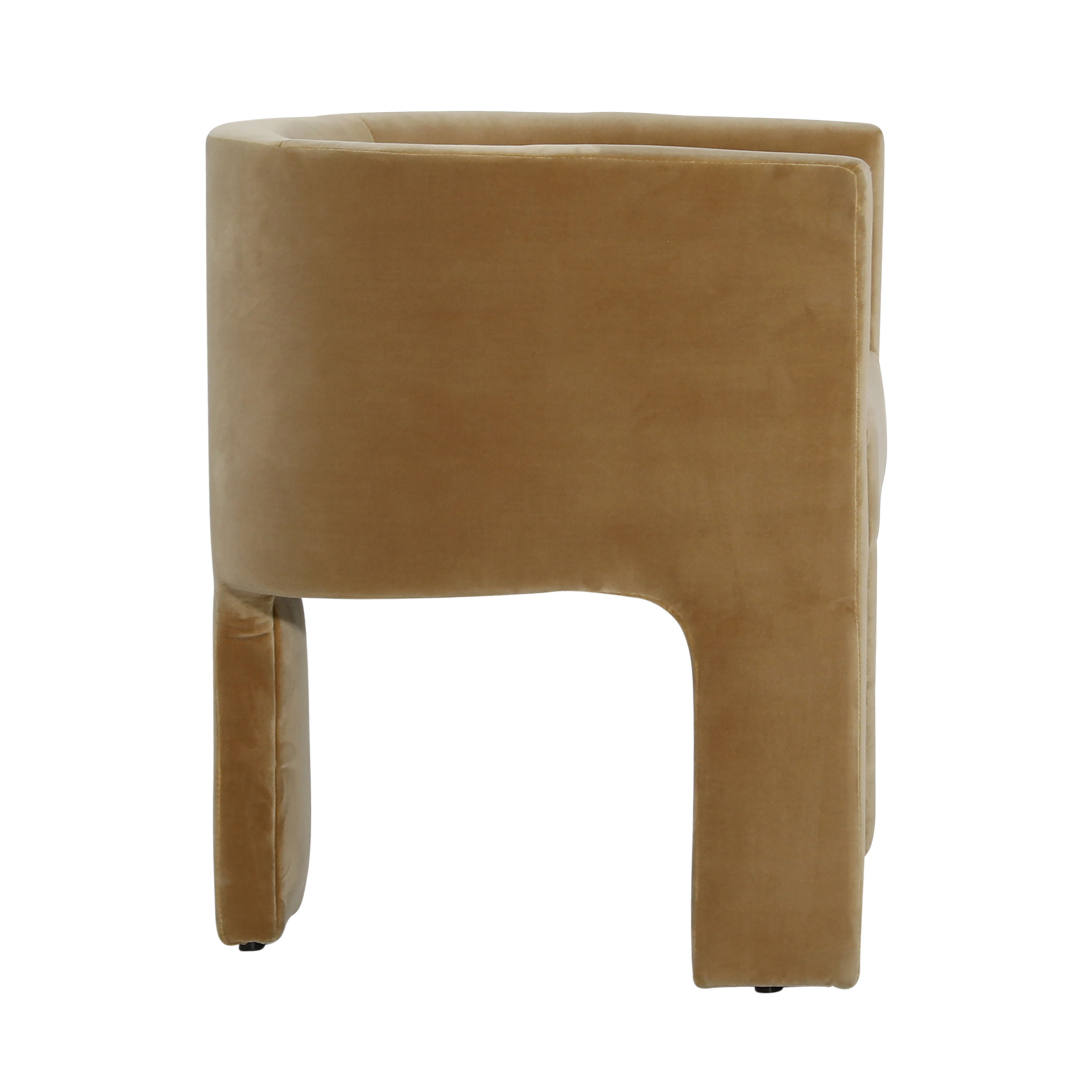 Olimpia Dining Chair Camel, by Dovetail, 24" width x 28" height x 22.75" depth View 3