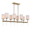 Awyr 8 Light Linear Chandelier, Pendant by Uttermost, 43.5" width x 16.5" height x 16" depth thumbnail 6