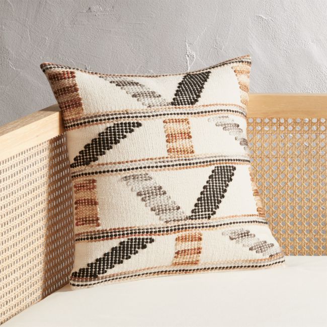 Online Designer Combined Living/Dining 16" Dorado Handwoven Pillow with Feather-Down Insert