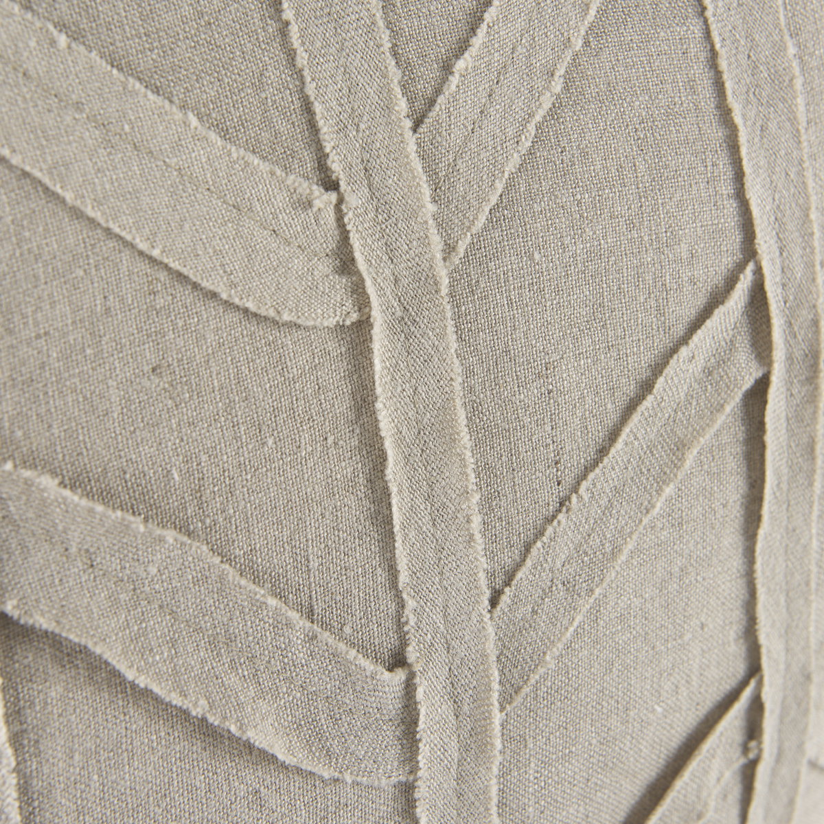Ivivva 20x20 Beige Fabric Textured Pillow Cover, Decorative Pillow by Mercana, 20" length x 20" width x 0.2" height View 11