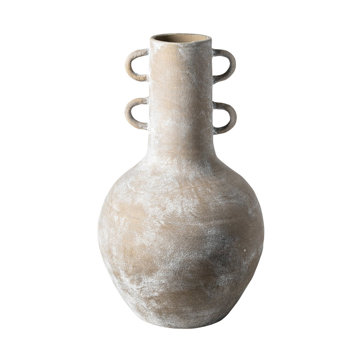 Sherry Rustic Brown Tall Neck Ceramic Vase, by Mercana, 11.42" length x 11.42" width x 19.29" height View 9