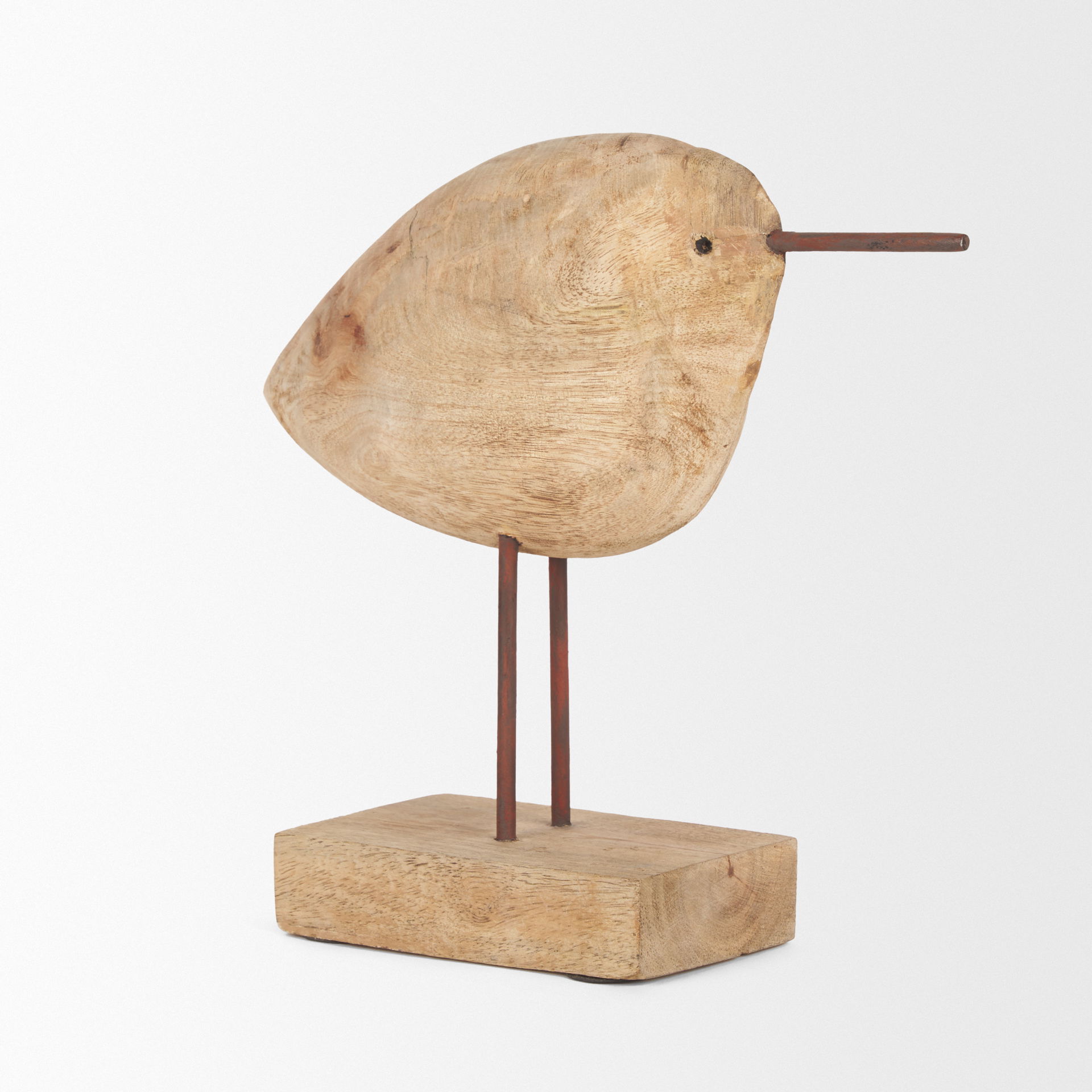 Riri Wooden Bird Decorative Object, by Mercana, 11" length x 3.54" width x 10.5" height View 9