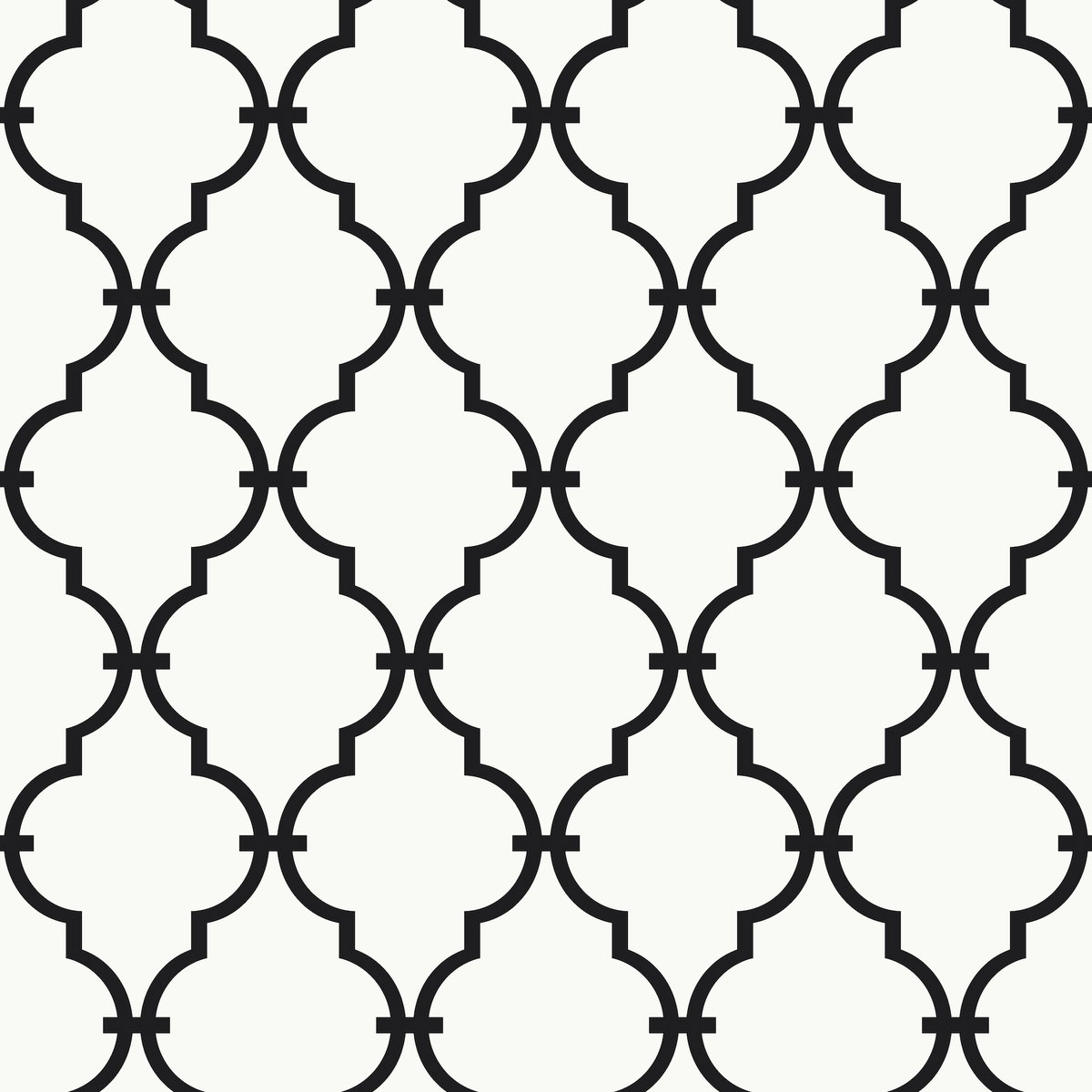Modern Trellis Black Wallpaper, by York Wall, 33' length x 1'8.5" width x 0.02" depth