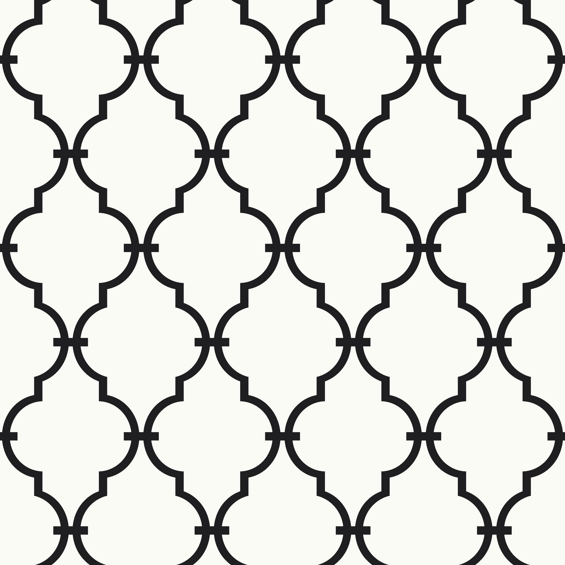 Modern Trellis Black Wallpaper large image 