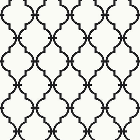 Modern Trellis Black Wallpaper