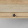 Arelius 49.5'L Rectangular Light Brown Wood with Black Metal Base Display Coffee Table, by Mercana, 49.5" length x 29.5" width x 15" height thumbnail 6