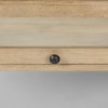 Arelius 49.5'L Rectangular Light Brown Wood with Black Metal Base Display Coffee Table, by Mercana, 49.5" length x 29.5" width x 15" height thumbnail 6