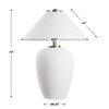 Merriton Matt White Table Lamp, by Uttermost, 2'1" width x 2'9" height x 2'1" depth thumbnail 3