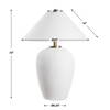 Merriton Matt White Table Lamp, by Uttermost, 25" width x 33" height x 25" depth thumbnail 3
