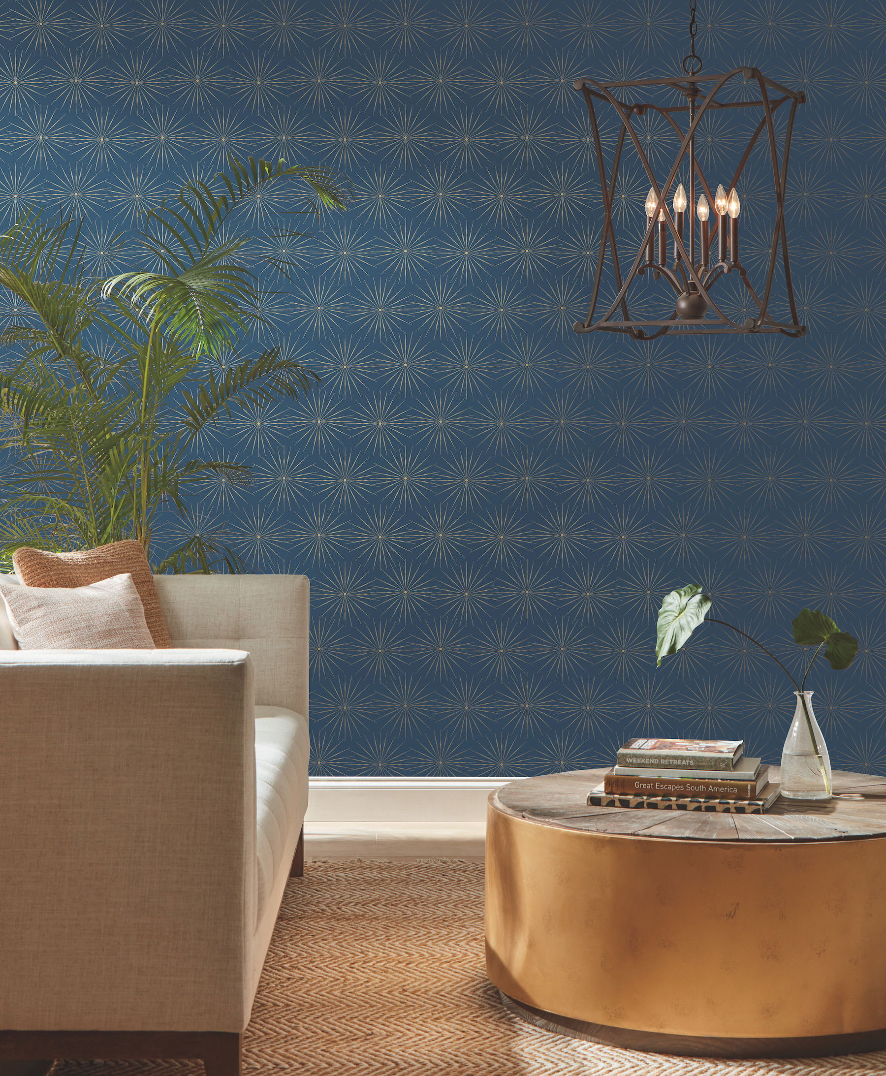 Starlight Blue & Gold Wallpaper large image 