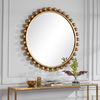 Cyra Gold Round Mirror thumbnail 4