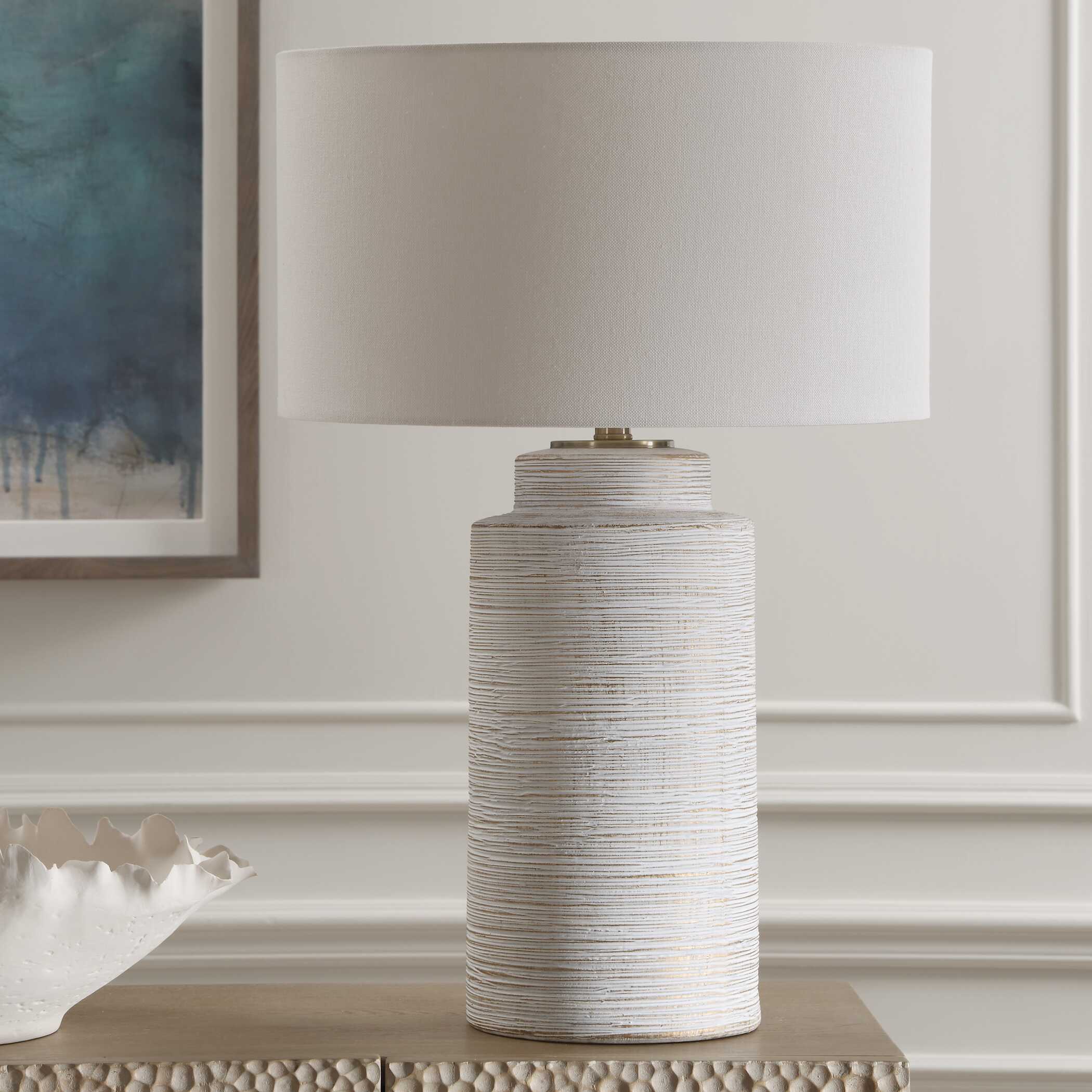 Crimp Ribbed Table Lamp large image 