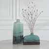 Fuze Aqua & Bronze Vases Set Of 2, Decorative by Uttermost, 6" width x 14.25" height x 3" depth thumbnail 3