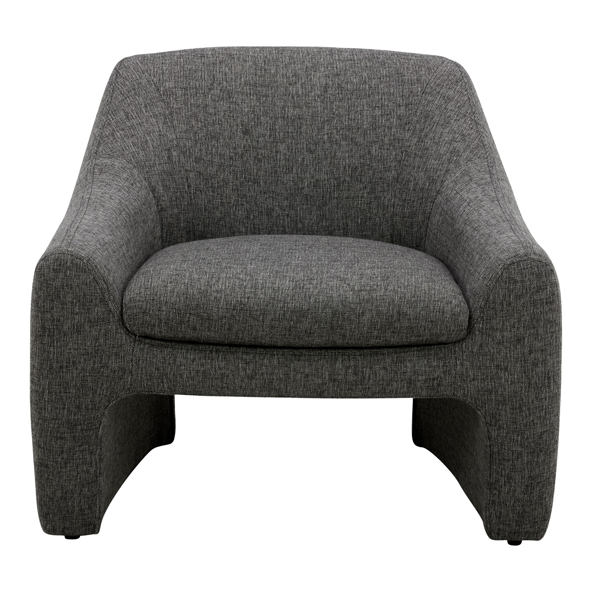 Kenzie Accent Chair Shadowed Grey, by Moe's Home, 33.75" width x 29.25" height x 31" depth View 1