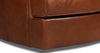 Scoth Swivel Chair In Distilled Leather, Seating by Sarreid, 35" length x 39" width x 35" height thumbnail 7