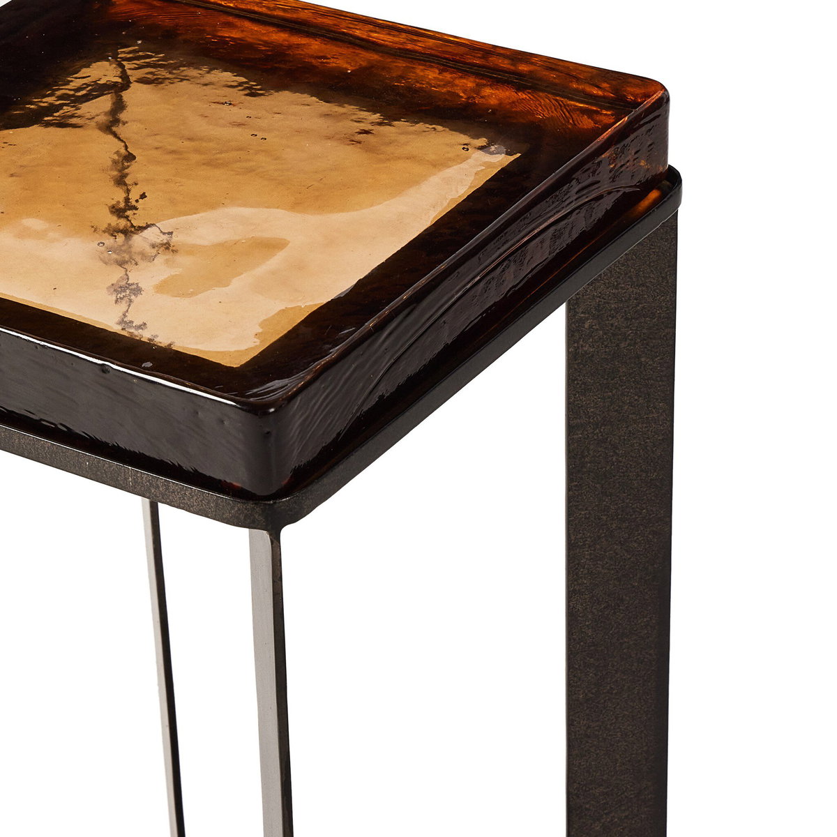 Lennie Cast Glass End Table, Side & End Table by Four Hands, 12.5" width x 22" height x 12.5" depth View 9