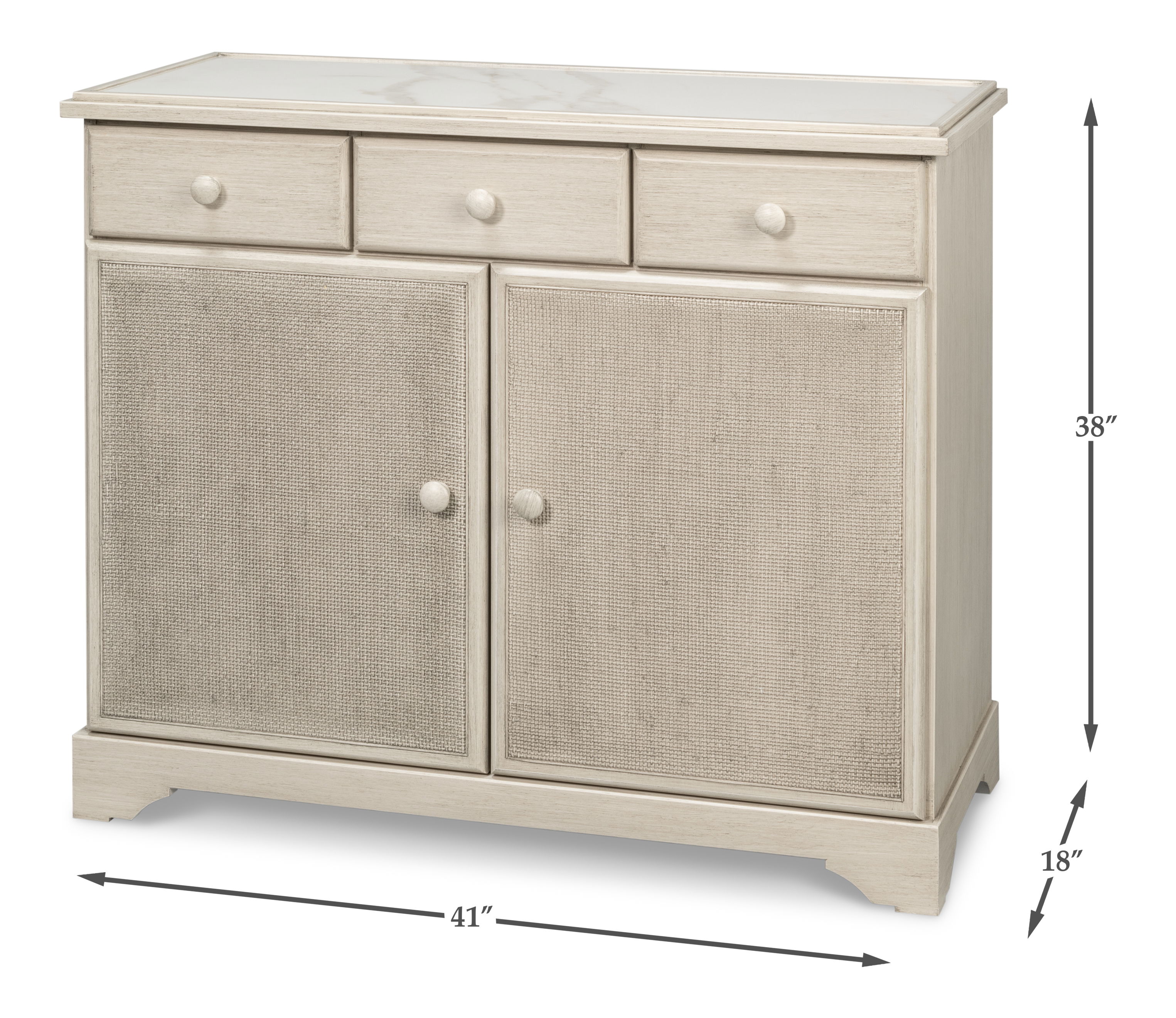 Jeremy Two Door Buffet, Cabinets & Sideboard by Sarreid, 41" length x 18" width x 34" height View 14