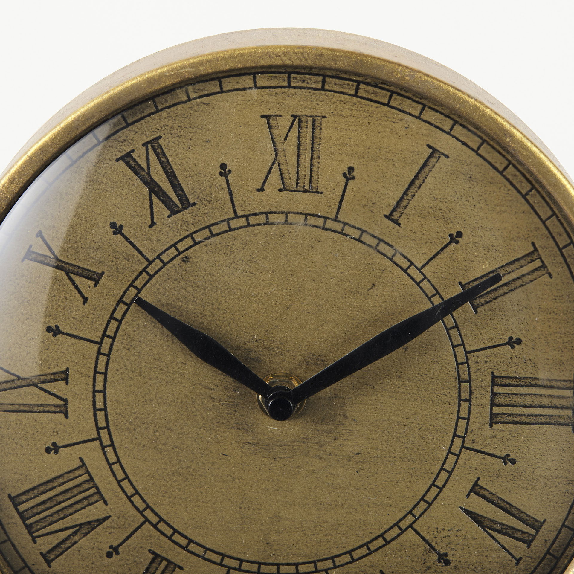 Chadwick Antiqued Brass Duck Leg Table Clock large image 