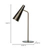 Trumpet Table Lamp Gold, by Moe's Home, 11" width x 18.5" height x 5.5" depth thumbnail 6