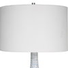 Clariot Ribbed Blue Table Lamp, by Uttermost, 16" width x 31" height x 16" depth thumbnail 6