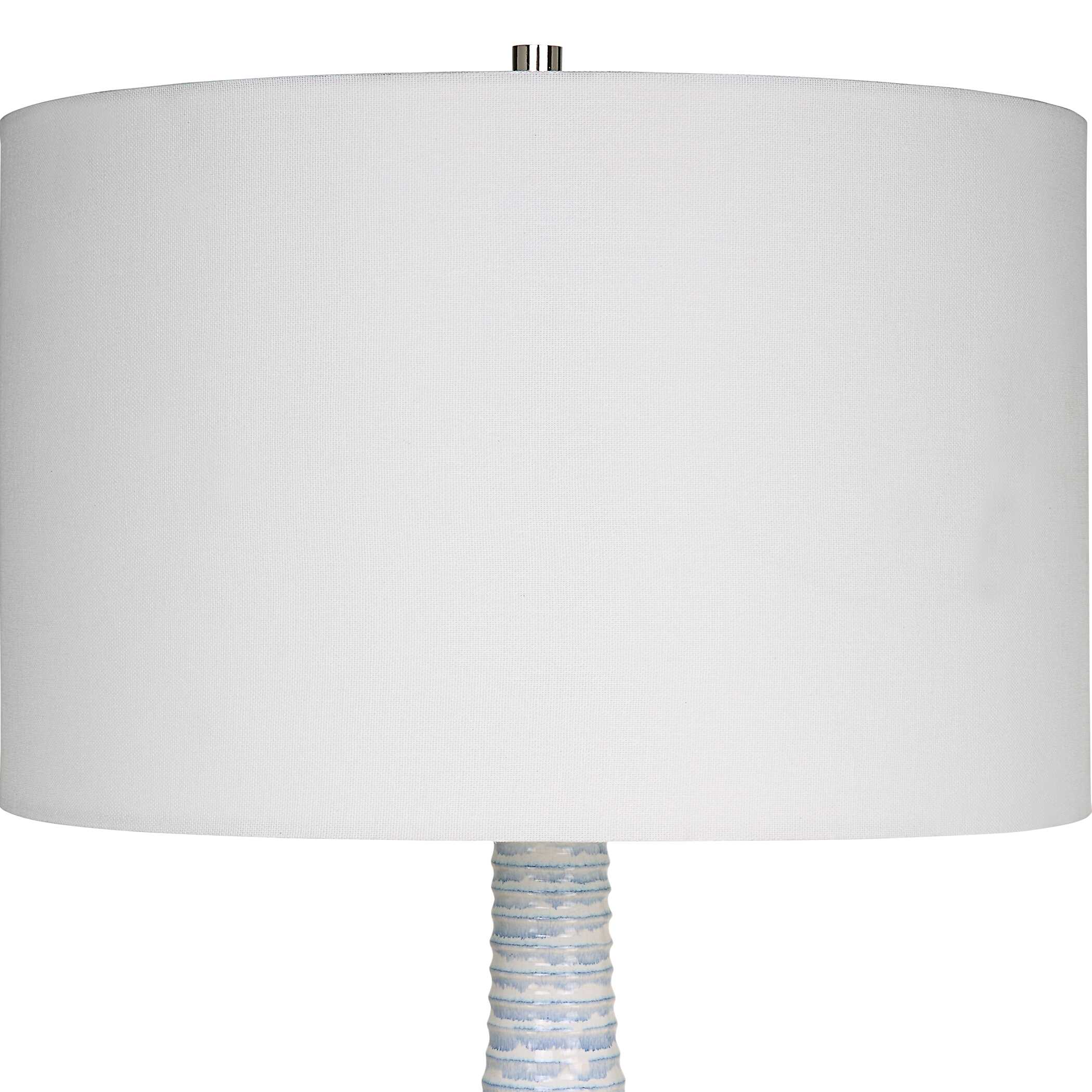 Clariot Ribbed Blue Table Lamp large image 
